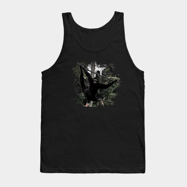 Crazy Funny Monkey Illustration Tank Top by ppandadesign